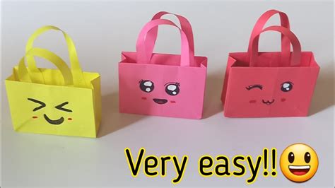 Origami Paper Bag How To Make Paper Handbag Diy Paper Bag Easy Paper Bag Making Diy Paper