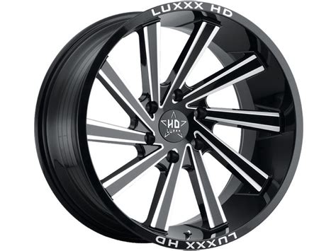 Luxxx HD Milled Gloss Black LHD22 Wheels Havoc Offroad