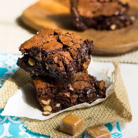 Dark Chocolate Brownies with Caramel and Salted Peanuts - Spicy ...