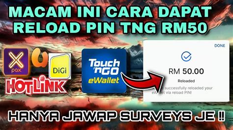 TOPUP FREE 2022 CARA DAPAT RELOAD PIN TOPUP PERCUMA RM50 TOUCH N GO