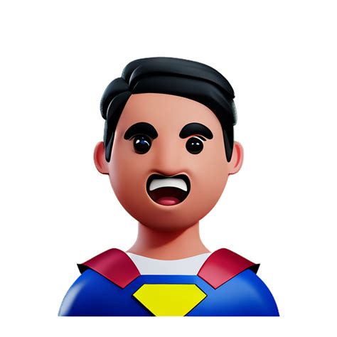 Superman Face 3d Rendering Icon Illustration 29188248 PNG