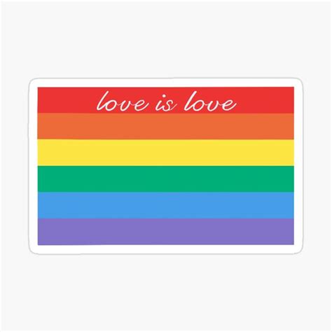 Lgbtq Pride Flag Love Is Love Sticker For Sale By Lettherebegood In