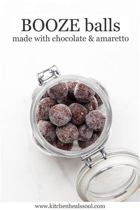 Booze Balls With Dark Chocolate And Amaretto The Bake School