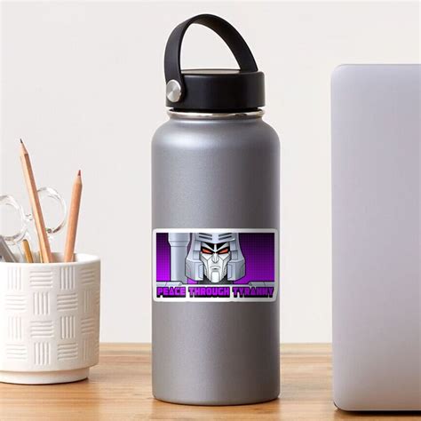 Transformers Megatron Bust Peace Through Tyranny Sticker By