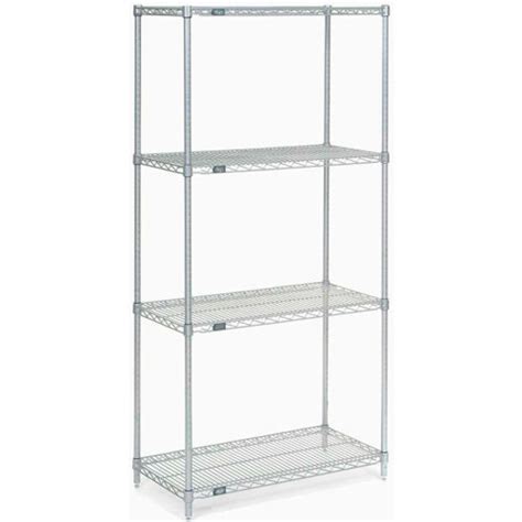 Nexel® Poly Z Brite® 5 Tier Wire Shelving Starter Unit 48w X 24d X