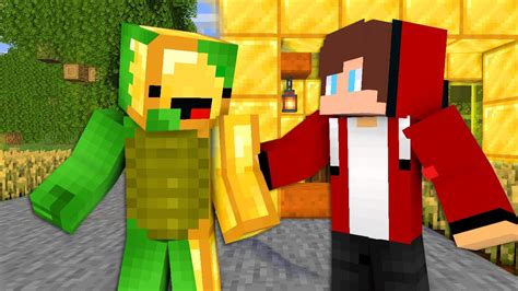 Jj And Mikey Became Gold Block Maizen Minecraft Animation Youtube