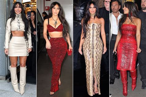 Kim Kardashian Wear 4 Skintight Dolce Gabbana Outfits In 1 Day