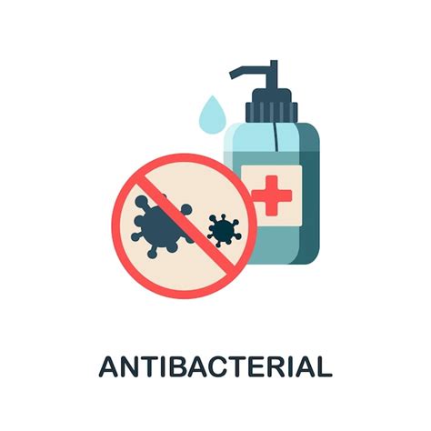 Premium Vector Antibacterial Flat Icon Colored Sign From Disinfection Collection Creative