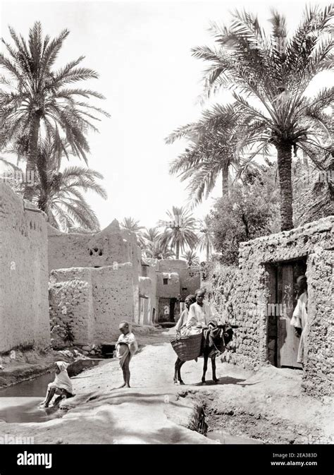 Late 19th Century Photograph Algeria A Street In Old Biskra Stock