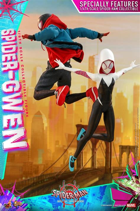 Hot Toys Spider Verse Spider Gwen Figure Includes Peter Porker