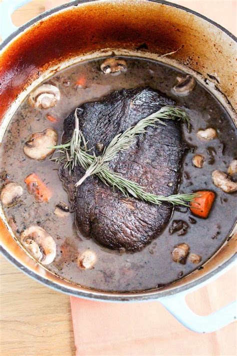 Red Wine Pot Roast With Mushrooms Oven Or Crockpot