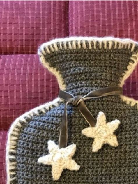 Crochet A Sparkly Stars Hot Water Bottle Cover LoveCrafts