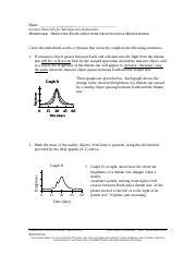 Hw Microlensing Nosolns V Docx Name Lecture Tutorials For