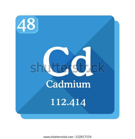 Cadmium Cd Element Periodic Table Flat Stock Vector Royalty Free 532817554