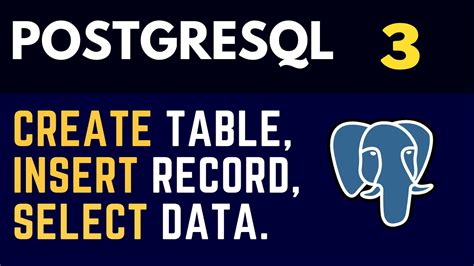 Postgresql 3 Tables Create Statement Insert And Select Queries Youtube