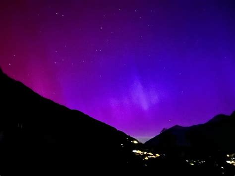 Naturph Nomen Polarlichter F Rbten Himmel Ber Vorarlberg Vol