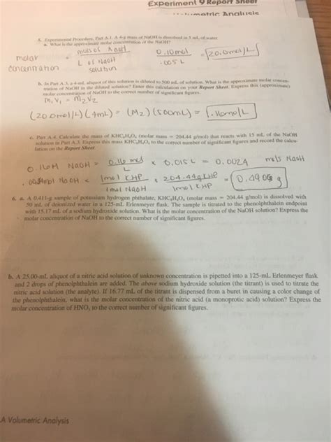 Solved Based On My Lab Report Calculations Can Somebody