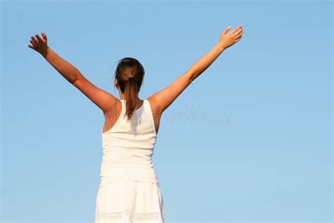 Woman With Arms Outstretched Stock Photography Image