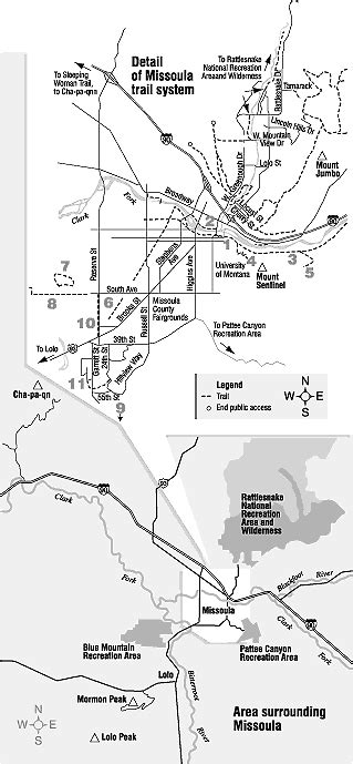 Missoula Trail System Map - Missoula MT • mappery