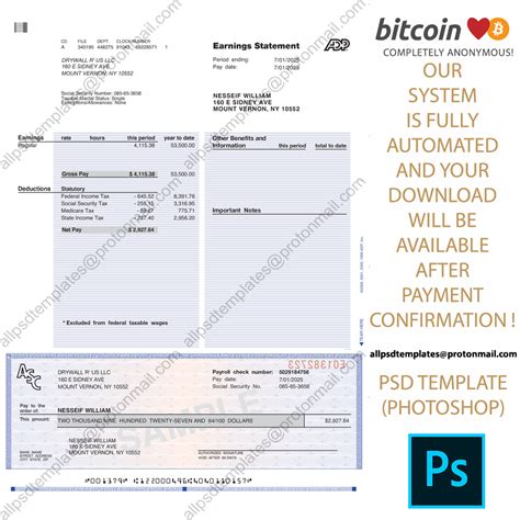 Free Adp Pay Stub Template