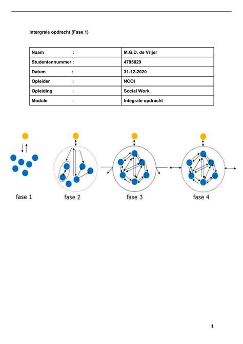 Integrale Opdracht Fase 1 Module Opdracht Social Work NCOI