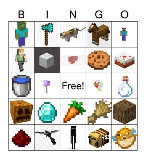 Minecraft Bingo Free Printable