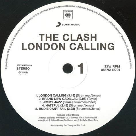 The Clash London Calling 2xlp Anniversary Edition 2015 Vinyl4you