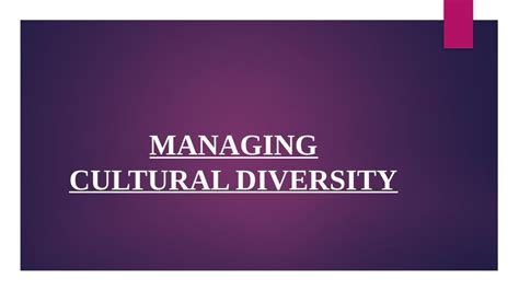 Managing Cultural Diversity Desklib