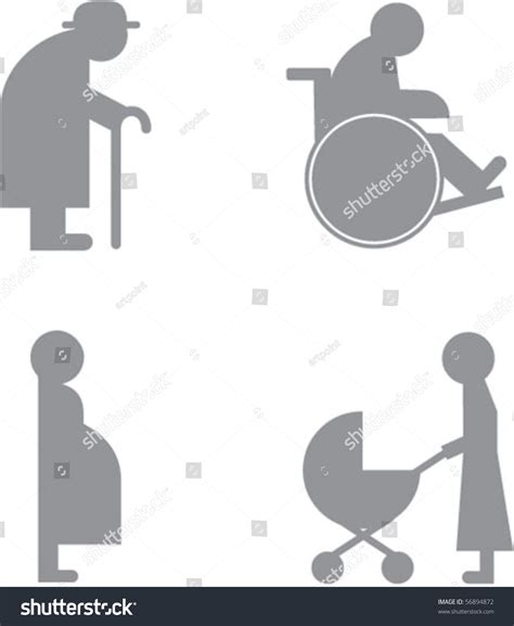 Icon Of Disabled Person Stock Vector Illustration 56894872 Shutterstock