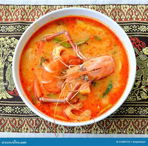 Tom Yum Goong Thai Hot And Spicy Soup Stock Photo Image Of Asian