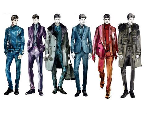 Fashion Illustrator Mengjie Di Commission Menswear Drawing From NYC