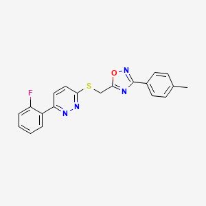 5 6 2 Fluorophenyl Pyridazin 3 Yl Thio Methyl 3 P Tolyl 1 2 4