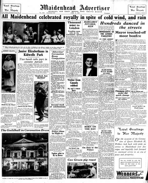 How the Maidenhead Advertiser reported the Queen's Accession and ...