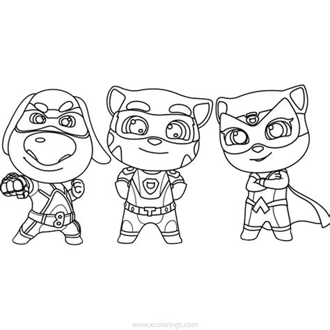 Free Talking Tom Heroes Coloring Pages Xcolorings Artofit