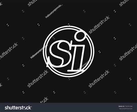 Initial Letter Si Lowercase Outline Inside The Royalty Free Stock