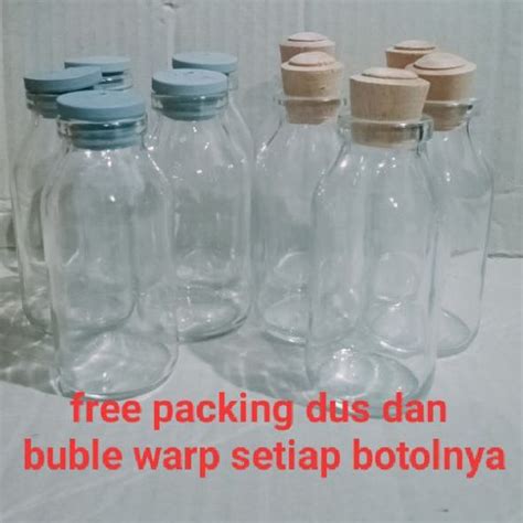 Jual Botol Kaca 100ml Tutup Karet Dan Tutup Kayu Botol Vial 100ml