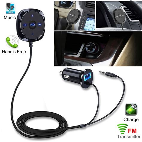 Auto Car Wireless Bluetooth Kit Adapter 2.1A USB Car Charger Supports ...