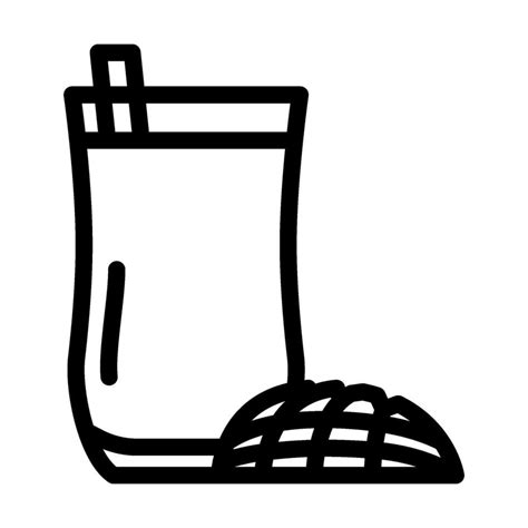 Mango Lassi Indian Cuisine Line Icon Illustration 44795461 Vector Art