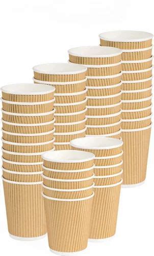 300ml Ripple Paper Glass At Rs 5 5 Piece Kullad Cups Bowls Plates