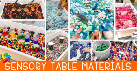 sensory table materials for preschool classrooms - Play to Learn Preschool