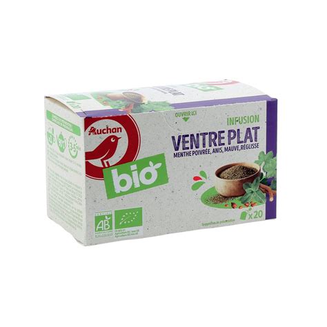 Auchan Bio Infusion Ventre Plat Menthe Poivr E Anis Mauve Et R Glisse