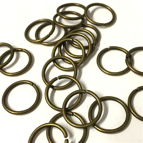 50 Antique Bronze Metal Open Jump Rings 18mm Jump Rings Etsy Open