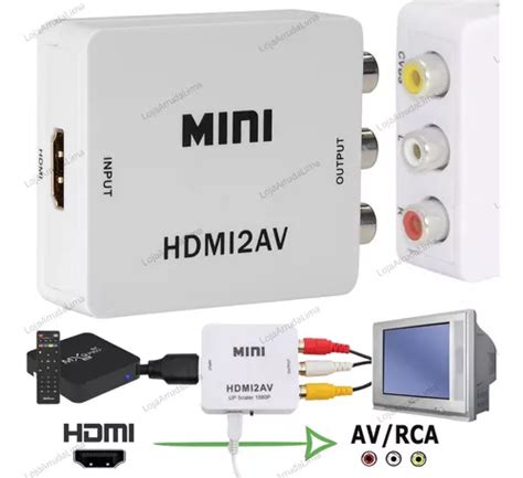 Adaptador Conversor Hdmi P Av Rca Audio V Deo Tv Antiga Tubo Mercadolivre