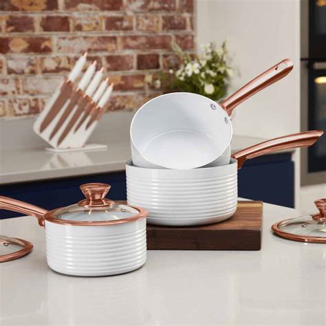 Tower Linear Pan Set Pc Rose Gold White Wilko