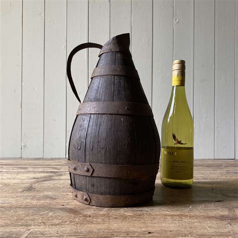 Antique Wooden Wine Jug in Antique Jugs