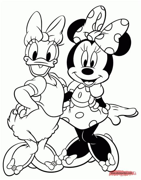 Minnie Mouse And Daisy Duck Coloring Pages Download Minnie Mouse Coloring Pages Mickey