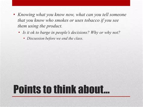 Health Risks Of Tobacco Lesson Textbook Ppt