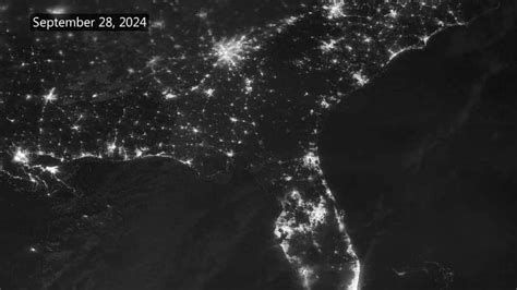 Hurricane Helene Power Outages Visible From Space