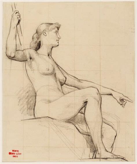 Etude De Jeune Femme Nue Assise Henri L Opold Levy De