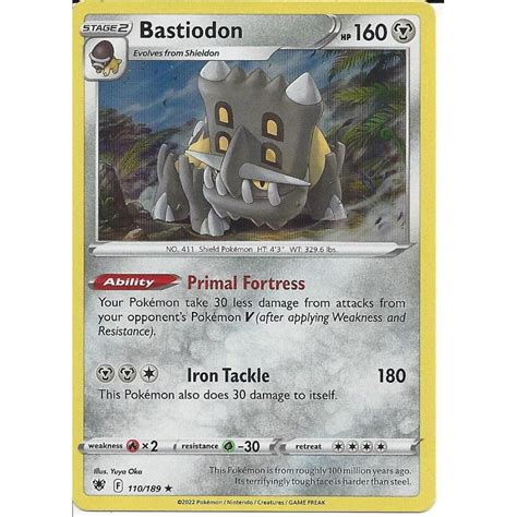 Pokemon Trading Card Game Bastiodon Rare Holo Card Swsh